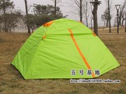 乐逍遥户外野营双人双层铝杆，帐篷单边延伸防大雨，透气双开门好质量