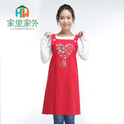 韩版时尚围裙可爱家居无袖围腰纯棉成人罩衣厨房防油围裙定制