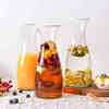 创意果汁瓶饮品玻璃水壶瓶子大容量，冷饮凉奶茶酵素，瓶泡茶柠檬瓶1l