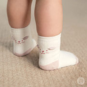 W269韩国KIDSCLARA进口宝宝棉质短袜 婴儿童防滑睡眠袜子