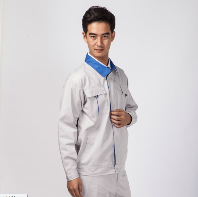银灰纱卡翻领男女制服套装长袖工作服汽修服男女劳保服工程服包邮|msdalam kategori Pakaian Lelaki, menetapkan, seragam Tooling - dari Buy2taobao.com untuk memberikan perkhidmatan ejen Taobao profesional membeli