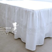 게으른휴가︱欧美韩版公主纯棉，贡缎蕾丝花边床单床罩枕套床裙1.8