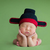 新生儿摄影帽子宝宝满月照县官帽影楼婴儿创意写真拍摄道具月子照
