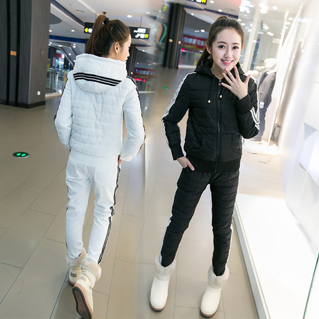 棉运动套装女韩版冬