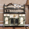 欧美式彩绘乡村复古餐边柜斗柜做旧仿古家具田园茶水柜地中海酒柜