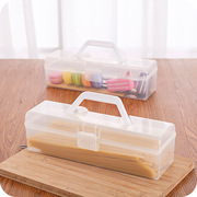手提式透明塑料收纳盒子有盖保鲜面条食物盒厨房筷子餐具整理盒pp