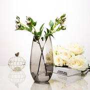 欧式时尚插花恐龙蛋造型花器简约彩色玻璃花瓶，客厅装饰品摆件