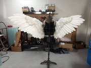 电动折叠机械可动翅膀，道具cos羽毛天使，之翼电动遥控伸缩翅膀装置