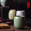 龙泉祺峻青瓷品茗杯陶瓷创意，功夫杯茶具冰裂主人，杯水杯小茶杯