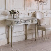 法式实木雕花梳妆桌，仿古边桌玄关桌书桌，描金复古做旧欧式梳妆台