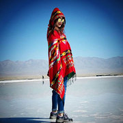 民族风披肩女春秋尼泊尔丽江旅游拍照斗篷围巾，加厚空调连帽披风