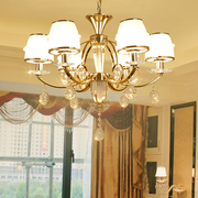 简欧式水晶玻璃吊灯客厅卧室餐厅，简约现代灯奢华金色，吊灯led吊灯