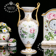 限量250英国制Spode 女王2002描金皇家玫瑰骨瓷陶瓷宝瓶歐式摆件