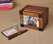 原单木制相册盒木质照片收纳盒影集相簿像簿生日结婚创意