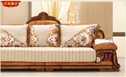 新欧式布艺沙发冬夏两用款 法式皮布沙发 全实木古典雕雕刻沙发库