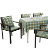 竹月阁布艺桌布小清新欧式防水格子餐桌布北欧茶几盖布椅垫