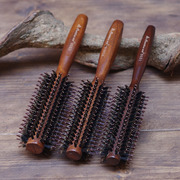 创艺猪鬃毛卷发梳梨，花头直发造型梳子，滚梳圆筒梳专用美发梳