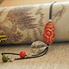 景德镇陶瓷饰品红色毛衣链长款项链吊坠女式创意小首饰民族风