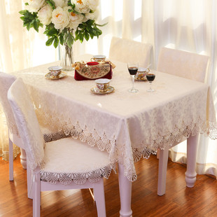 家用欧式蕾丝高档布艺，餐桌茶几桌布正方形长方形，电视柜罩防尘盖布