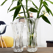 花瓶客厅插花摆件水培富贵竹，百合落地花瓶，欧式大号玻璃透明花器