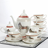 欧式骨瓷15头咖啡具套装，中式复古风茶具，英式咖啡杯碟送礼佳品