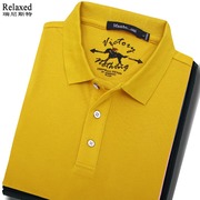 夏季短袖T恤男翻领POLO衫男装商务体恤有领带领半袖T反领上衣黄色