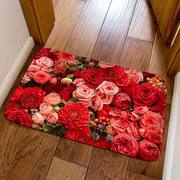 喜庆花朵进门地垫防滑吸水地垫客厅卧室玄关，卫生间厨房脚垫