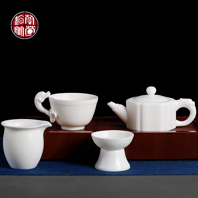 Hot selling Chen degan Dehua Porcelain teapot Kung Fu Tea Suet Jade porcelain tea set single ceramics Make tea White jadein the Tableware , Tea set , Teapot category - from Buy2taobao.com to provide professional Taobao agent buy service