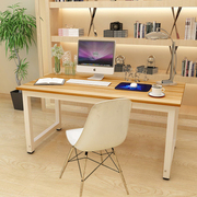 简易电脑台式桌家用写字台书桌简约现代钢木办公双人桌子
