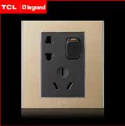 TCL罗格朗开关插座A8烁金一开五孔二三插带开关墙壁电源面板86