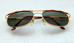 vintage 古着 复古 怀旧九十年代产 金属太阳眼镜 玻璃镜片