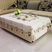 欧式绣花镂空桌旗桌布，台布艺欧式电视柜，茶几餐桌布椅套椅垫套装