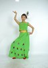 少数民族傣族服装/傣族孔雀舞蹈演出服饰/葫芦丝演奏成人女裙绿色