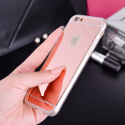 iphone6s手机壳苹果6plus软硅胶保护套，4s5sse玫瑰金镜面(金镜面)7防摔女