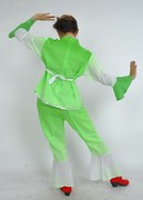 喇叭袖过渡秧歌服饰/少数民族舞蹈演出服装/秧歌舞台表演服装绿色