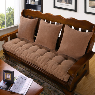 木头沙发中式红实木沙发垫冬季加厚防滑坐垫三人，座通用飘窗垫订做