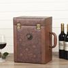 红酒包装盒六支红酒盒，皮盒定制葡萄酒礼盒皮质，酒箱高档盒