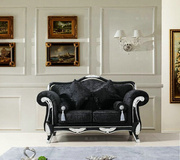 欧式实木沙发古典布艺，三人位客厅小户型123组合沙发美容院沙