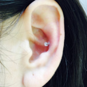 美国舒舒 14k金锆石耳钉 穿耳器扎耳孔长期戴不怕水 超闪 打耳洞