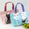 日本猫咪卡通女包包，防潮防水帆布全棉小拎包手提包休闲包环保包