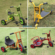 幼儿园双人脚踏三轮车儿童双人骑自行车小孩户外运动手推车草地车