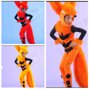 小狐狸儿童演出服兔子幼儿舞蹈服动物卡通中性表演服装男女