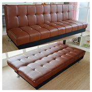 皮艺pu皮沙发三人皮革多功能，租房懒人折叠沙发床，两用单人床1.8米2