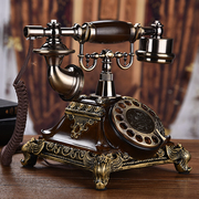 欧式复古转盘仿古电话机时尚创意，家用座机办公固话无线插卡电话