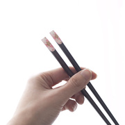日式实木樱花筷子家用尖头筷子自然木筷子和风木筷日本筷木质筷子