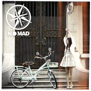 nomad复古自行车男女式城市休闲单车英伦成人，通勤车24寸7速公路车