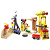 木质火车小轨道配件，吊车木头起重机吊机，升降机男儿童木制玩具积木
