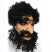 黑发恐怖面具吓人整人搞怪套头怪物表演演出派对大胡子面具
