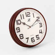 简约时尚创意静音客厅挂钟中式石英钟小号壁钟表圆形挂钟表