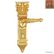泰好工房泰好铜锁全铜简欧式大门卧室内纯铜房门锁把手th85-9898